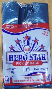 Plain Plastic Pickup Bags 9x12 Inch