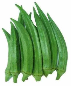 A Grade Organic Fresh Lady Finger, Color : Green