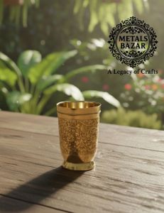 275ml Pure Brass Embossed Glass