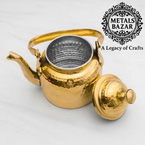 Pure Brass Designer Tea Kettle