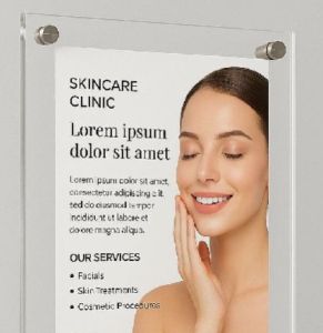 Acrylic Sandwich Display Board, Color : Transparent for Advertising