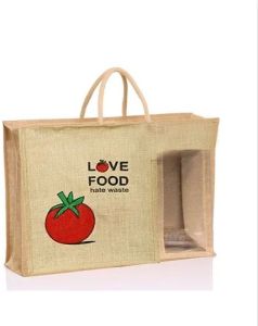 Designer Jute Lunch Bag