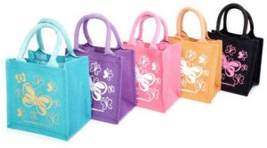 Multicolor Jute Lunch Bag