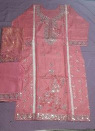 Silk Designer Kurtis, Color : Pink Party Wear