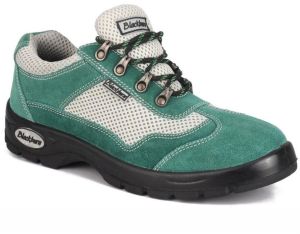 Sporty Leather Safety Shoes 758SD Green, Brand Name : Blackburn