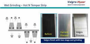 Valgro Wet Grinding Hard Temper Strip Machine