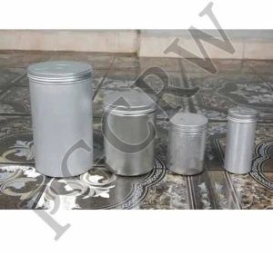 Polished Plain Aluminum Powder Cans, Color : Silver for Industrial