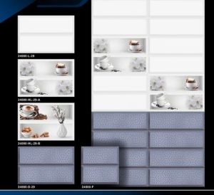 Polished Designer Ceramic Kitchen Wall Tiles 1x2 Feet