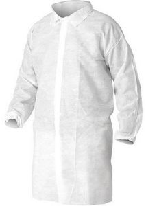 Plain Non Woven Disposable Lab Coat, Color : White Standard