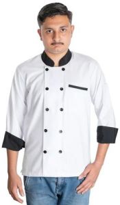 Cotton Plain White Chef Coat, Sleeve Type : Half Sleeve