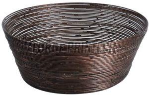 Iron Brown Bread Basket, Shape : Round