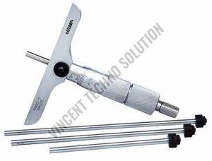 Stainless Steel Insize Depth Micrometer, Color : Silver