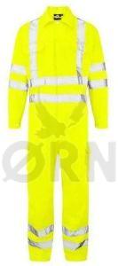 Polyester Collar Neck Plain Hi Vis Shrike Coverall for Industrial
