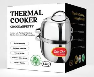 Non Coated Stainless Steel Thermal Rice Cooker