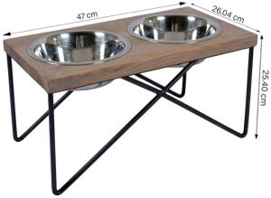 Wooden PET Bowl Stand Feeder