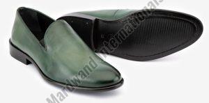 Mens Green Premium Leather Shoes