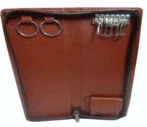 Leather Key Pouches, Color : Black, Brown, Tan