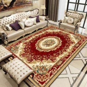 Polyester / Wool Blend Designer Luxury Carpet Rugs