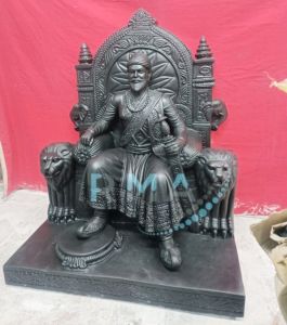 Black Marble Chhatrapati Shivaji Maharaj Statue
