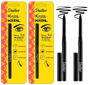 Plastic Eyetex Dazller Kreamy Water Proof Kajal, Color : Black