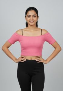 Women off Shoulder Crop Top