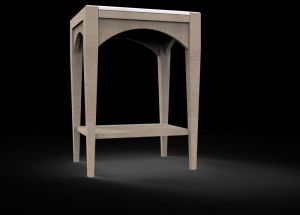 Light Brown Wooden Side Table