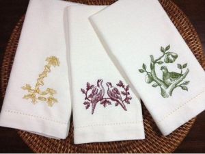 White Cotton Embroidered Napkins