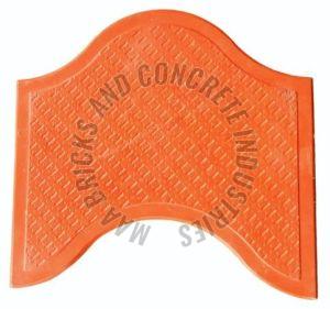 60mm Orange Wave Concrete Paver Block