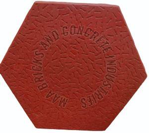 Small Groves 60mm Red Concrete Hexagonal Paver Block
