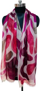 Silk Wool Printed Ladies Stole