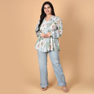 Crepe Women Stylish Longline Tunic