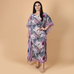 Printed Georgette Ladies Kaftan Free Size Beachwear