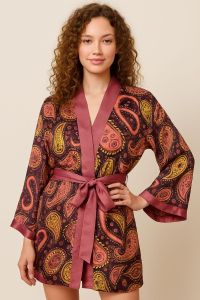 Printed Modal Satin Ladies Kimono