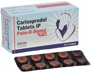 Pain O Soma 350mg Tablets, Packaging Type : Strips