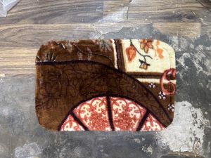 Plush Floral Pattern Accent Door Mat