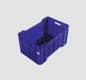 Blue Plastic Storage Crate