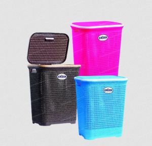 Plastic Laundry Basket, Shape : Round, Square