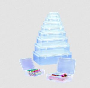 Food-Grade Plain Rectangle Transparent Plastic Lock Box Set