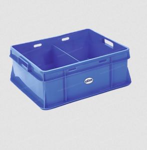 Food-grade Plastic Plain Solid Box Blue Milk Pouch Crates