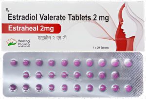 Estradiol Valerate 2mg Tablets, Packaging Type : Box