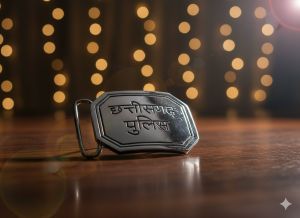 Steel Chhattisgarh Police Belt Buckle