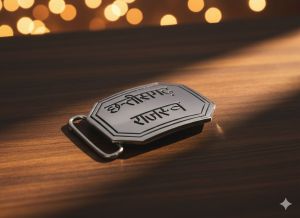 Steel Chhattisgarh Revenue Belt Buckle, Color : Silver