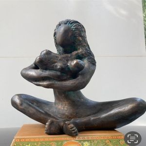 Polished Bronze Sculpture Standard for Interior Decor