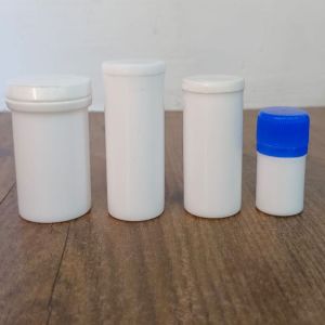 Plastic White Tablet Containers, Shape : Round