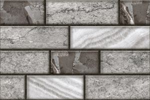 200x300mm Black Stacked Slate Ceramic Tile