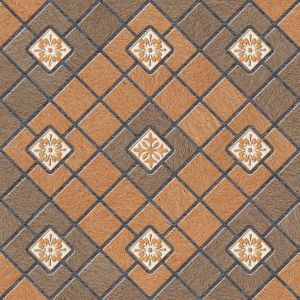 300x300mm Brown Floral Geometric Ceramic Tile