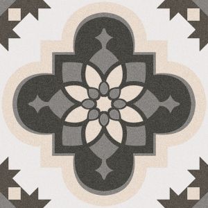 300x300mm Grey Floral Geometric Ceramic Tile