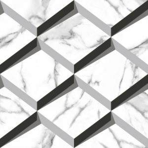 333x333mm White Crystal Facet Ceramic Tile