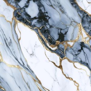 400×400mm Contrast Calacatta Black & Golden Crackle Ceramic Tile