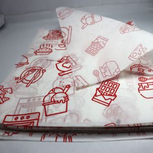 120GSM Food Grade Red Ink Printed One Side Coated Butter Paper